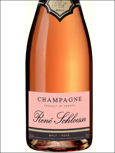 фото Champagne Rene Schloesser Brut Rose Шампанское Рене Шлоссер Брют Розе Франция вино розовое