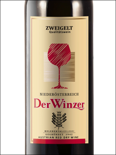 фото Der Winzer Zweigelt Дер Винцер Цвайгельт Австрия вино красное