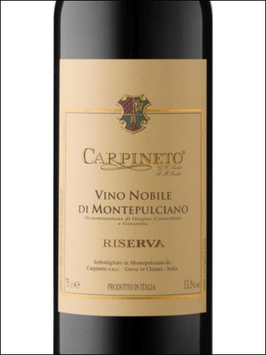 фото Carpineto Vino Nobile di Montepulciano Riserva DOCG Карпинето Вино Нобиле ди Монтепульчано Ризерва Италия вино красное