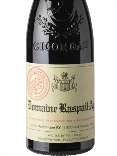 фото Domaine Raspail-Ay Gigondas AOC Домен Распай-Ай Жигондас Франция вино красное