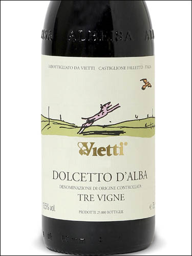 фото Vietti Dolcetto d'Alba Tre Vigne DOC Вьетти Дольчетто д'Альба Тре Винье Италия вино красное