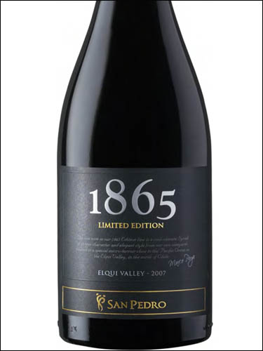 фото San Pedro 1865 Limited Edition Syrah Elqui Valley DO Сан Педро 1865 Лимитед Эдишн Сира Долина Эльки Чили вино красное