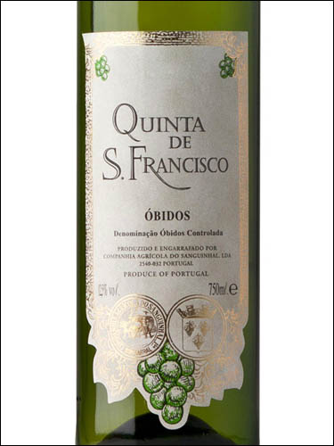фото Quinta de S.Francisco Branco Obidos DOC Кинта де С.Франциско Бранко Обидуш ДОК Португалия вино белое