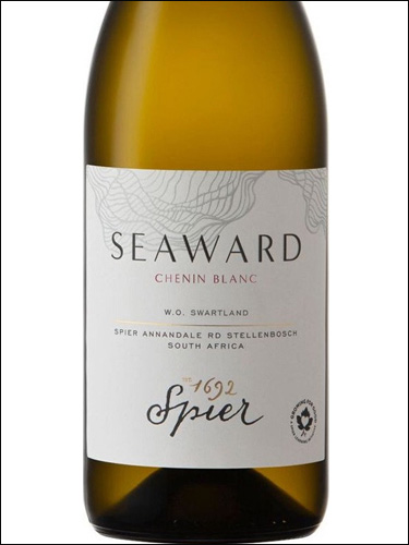 фото Spier Seaward Chenin Blanc Swartland WO Шпир Сиворд Шенен Блан Свартланд ЮАР вино белое