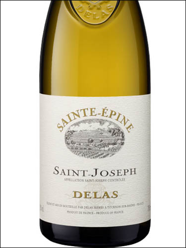 фото Delas Sainte-Epine Saint-Joseph Blanc AOC Делас Сент-Эпин Сен-Жозеф Блан Франция вино белое