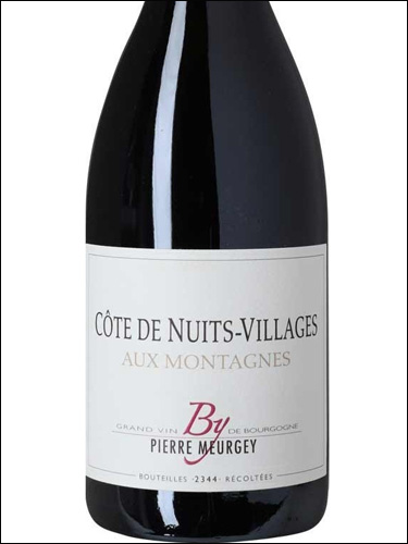 фото Pierre Meurgey Cote de Nuits-Villages Aux Montagnes АОC Пьер Мёрже Кот де Нюи-Вилляж О Монтань Франция вино красное