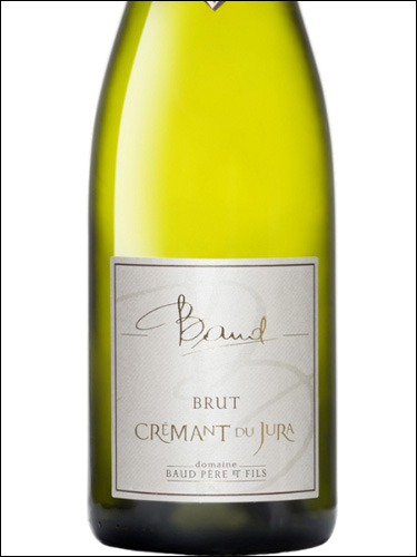 фото  Domaine Baud Chardonnay Brut Blanc de Blanc Cremant du Jura AOC Домен Бо Шардоне Брют Блан Блан де Блан Креман дю Жюра Франция вино белое