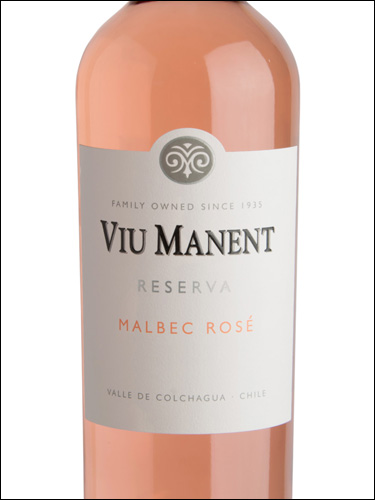 фото Viu Manent Reserva Malbec Rose Colchagua Valley DO Вью Манент Резерва Мальбек Розе Долина Кольчагуа Чили вино розовое
