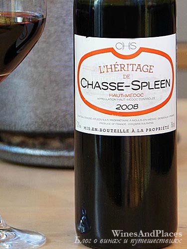 фото L'Heritage de Chasse-Spleen Haut-Medoc AOC  Л´Эритаж де Шасс-Сплин О-Медок Франция вино красное