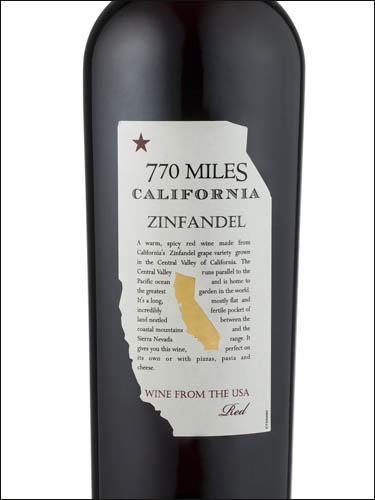 фото 770 Miles Zinfandel California 770 Миль Зинфандель Калифорния США вино красное