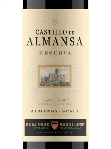 фото вино Bodegas Piqueras Castillo de Almansa Tinto Reserva Almansa DO 