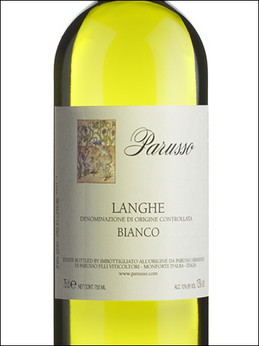 фото Parusso Langhe Bianco DOC Паруссо Ланге Бьянко Италия вино белое