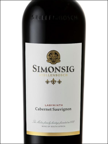 фото Simonsig Labyrinth Cabernet Sauvignon Симонсиг Лабиринт Каберне Совиньон ЮАР вино красное