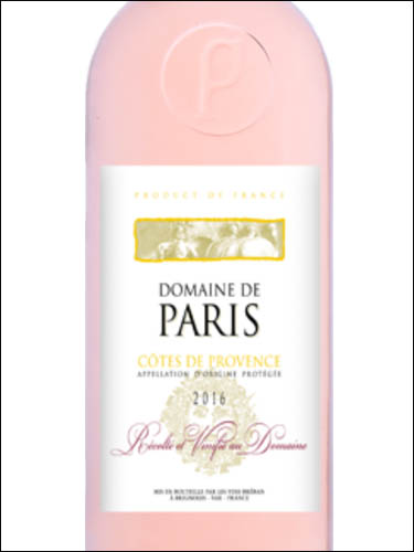 фото Domaine de Paris Rose Cotes de Provence AOC Домен де Пари Розе Кот де Прованс Франция вино розовое