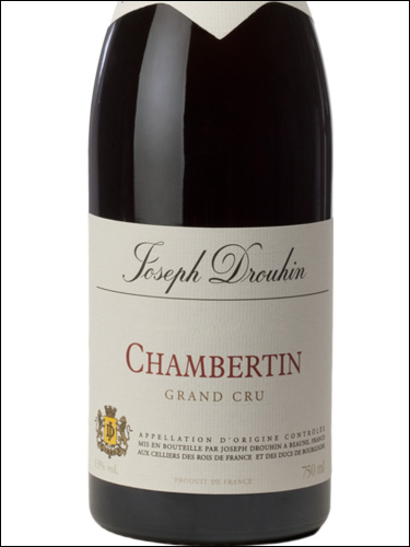 фото Joseph Drouhin Chambertin Grand Cru AOC Жозеф Друэн Шамбертен Гран Крю Франция вино красное