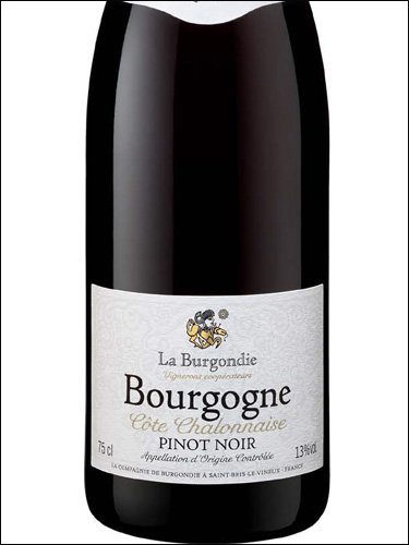 фото La Burgondie Bourgogne Cote Chalonnaise Pinot Noir AOC Ла Бургонди Бургонь Кот Шалонез Пино Нуар Франция вино красное
