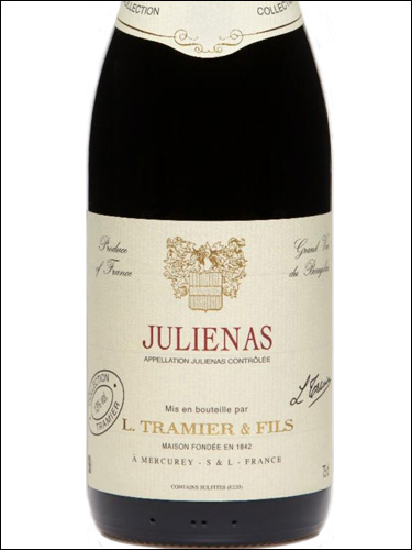 фото L.Tramier & Fils Julienas AOC Л.Трамье э Фис Жульена Франция вино красное