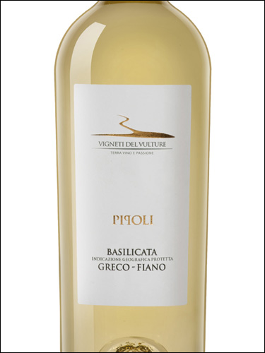 фото Vigneti del Vulture Pipoli Greco-Fiano Basilicata IGP Виньети Дель Вультуре Пиполи Греко-Фиано Базиликата  Италия вино белое