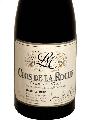 фото Lucien Le Moine Clos de la Roche Grand Cru AOC Люсьен Ле Муан Кло де ла Рош Гран Крю Франция вино красное