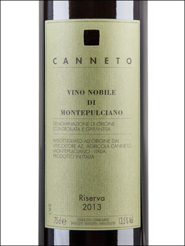 фото Canneto Vino Nobile di Montepulciano Riserva DOCG Каннето Вино Нобиле ди Монтепульчано Ризерва Италия вино красное