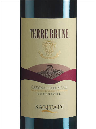 фото Santadi Terre Brune Carignano del Sulcis Superiore DOC Сантади Терре Бруне Кариньяно дель Сульчис Супериоре Италия вино красное