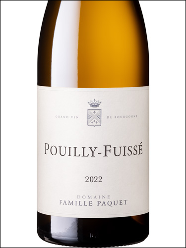 фото Domaine Famille Paquet Pouilly-Fuisse AOC Домен Фамий Паке Пуйи-Фюссе Франция вино белое