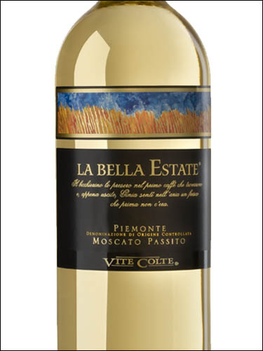 фото Vite Colte La Bella Estate Piemonte Moscato Passito DOC Вите Кольте Ла Бэлла Эстате Пьемонте Москато Пассито Италия вино белое