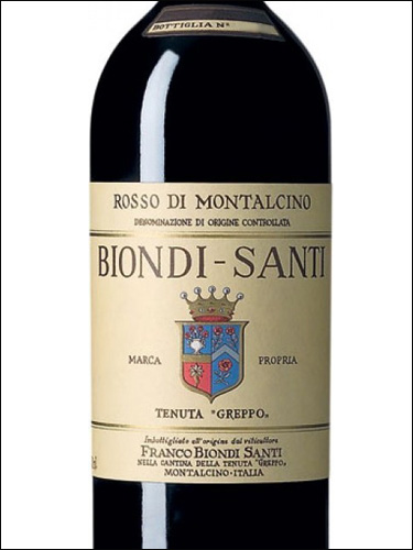 фото Biondi-Santi Rosso di Montalcino DOC Бьонди-Санти Россо ди Монтальчино Италия вино красное