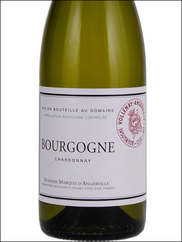 фото Domaine Marquis d'Angerville Bourgogne Chardonnay AOC Домен Марки д'Арженвиль Боргонь Шардоне Франция вино белое