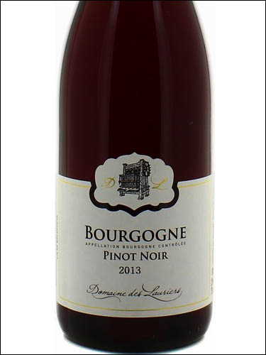 фото Domaine des Lauriers Pinot Noir Bourgogne AOC Домен де Лорье Пино Нуар Бургонь Франция вино красное