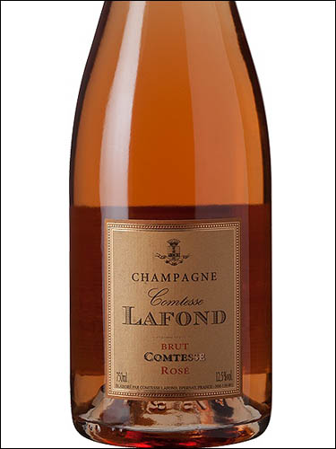 фото Champagne Comtesse Lafond Rose Brut Шампанское Комтесс Лафон Розе Брют Франция вино розовое