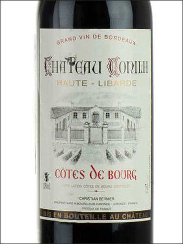 фото Chаteau Conilh Haute-Libarde Cote de Bourg AOC Шато Конил От-Либард Кот де Бур Франция вино красное