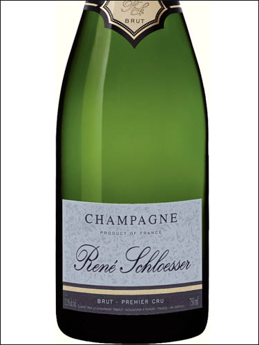фото Champagne Rene Schloesser Brut Premier Cru Шампанское Рене Шлоссер Брют Премье Крю Франция вино белое