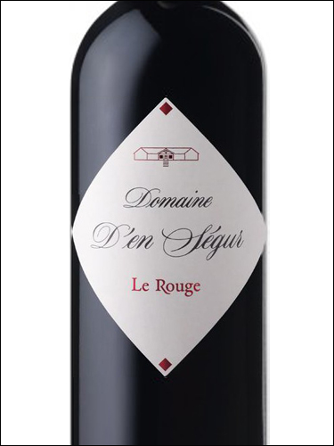 фото Domaine D'en Segur Le Rouge Cotes du Tarn IGP Домен Д'ан Сегюр Ле Руж Кот де Тарн Франция вино красное