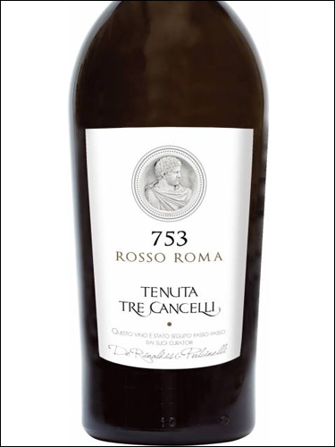 фото Tenuta Tre Cancelli 753 Roma Rosso DOC Тенута Тре Канчелли 753 Рома Россо Италия вино красное