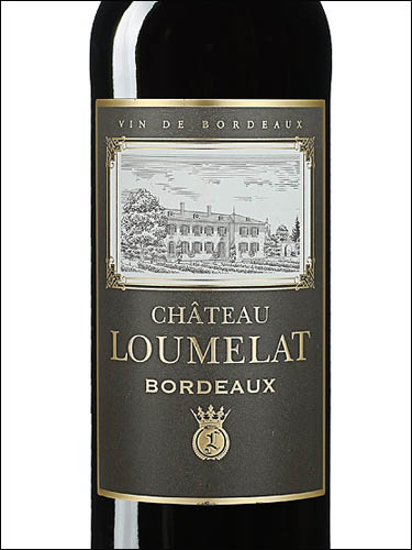 фото Chateau Loumelat Rouge Bordeaux AOC Шато Лумля Руж Бордо Франция вино красное