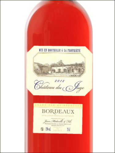 фото Chateau du Juge Bordeaux Rose AOC Шато дю Жюж Бордо Розе Франция вино розовое