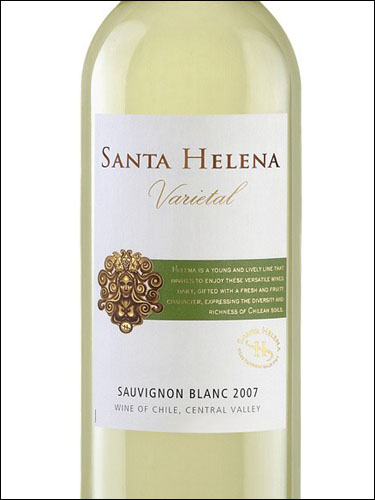 фото Santa Helena Varietal Sauvignon Blanc  Valle Central DO Санта Элена Вариеталь Совиньон Блан Центральная Долина Чили вино белое