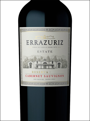 фото Errazuriz Estate Reserva Cabernet Sauvignon Эррасурис Эстейт Резерва Каберне Совиньон Чили вино красное