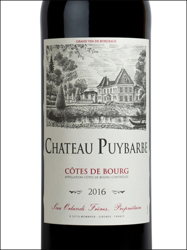 фото Chateau Puybarbe Cotes de Bourg Rouge AOC Шато Пибарб де Ришар Кот де Бур Руж Франция вино красное