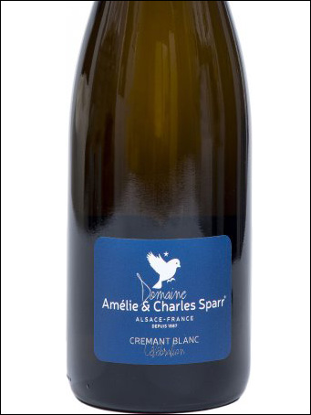фото Domaine Amelie & Charles Sparr Celebration Cremant d'Alsace AOC Домен Амели и Шарль Спарр Селебрасьон Креман д'Эльзас Франция вино белое