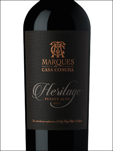 фото Marques de Casa Concha Heritage Puente Alto DO Маркиз де Каза Конча Эритаж Пуэнте Альто Чили вино красное