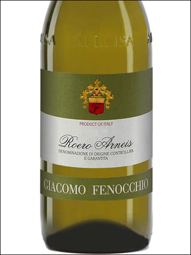 фото Giacomo Fenocchio Roero Arneis DOCG Джакомо Феноккьо Роэро Арнеис Италия вино белое