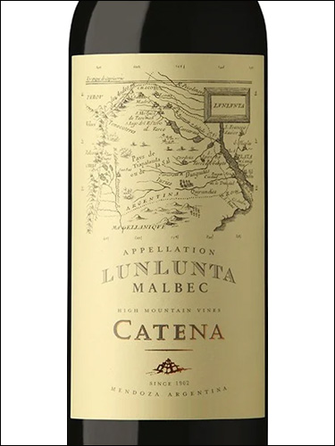 фото Catena Appellation Lunlunta Malbec Катена Апелласьон Лунлунта Мальбек Аргентина вино красное