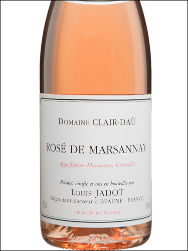 фото Louis Jadot Domaine Clair-Dau Rose de Marsannay AOC Луи Жадо Домен Клер-До Розе де Марсане Франция вино розовое
