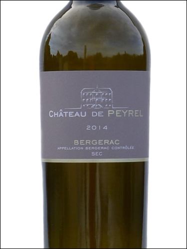 фото Chateau de Peyrel Blanc sec Bergerac AOC Шато де Перель Блан сек Бержерак Франция вино белое