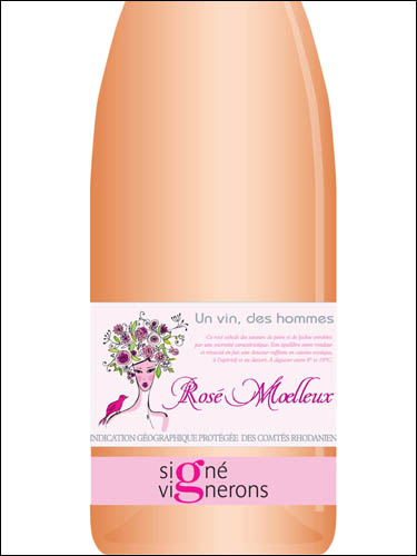 фото Signe Vignerons Rose Moelleux Comtes Rhodaniens IGP Синье Виньерон Розе полусладкое Конте Роданьен Франция вино розовое