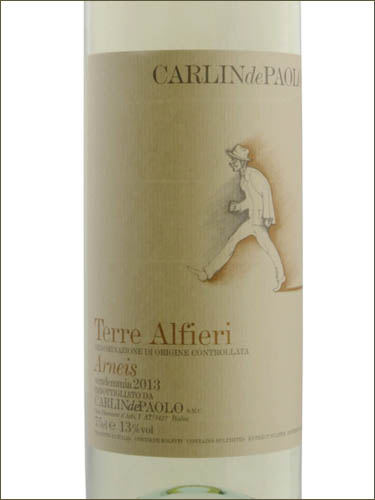 фото Carlin de Paolo Arneis Terre Alfieri DOC Карлин де Паоло Арнеис Терре Алфьери  Италия вино белое