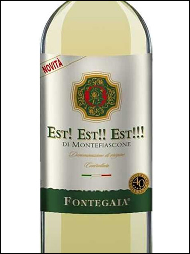 фото Fontegaia EST!EST!!EST!!! di Montefiascone DOC Фонтегайа Эст! Эст!! Эст!!! ди Монтефиасконе Италия вино белое