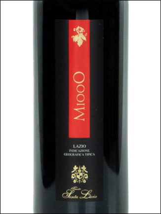 фото Tenuta Santa Lucia Miooo Lazio Rosso IGT Тенута Санта Лючия Мьооо Лацио Россо Италия вино красное